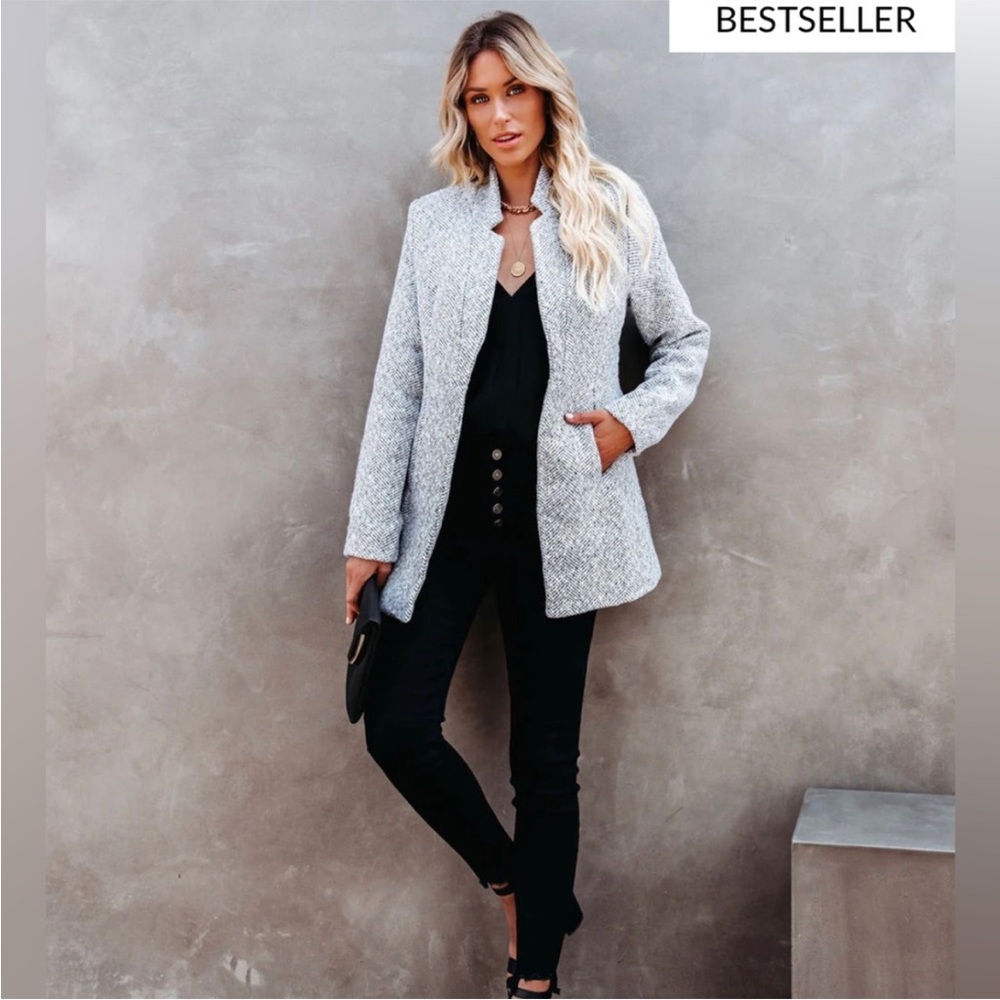 VICI TAYSHIA POCKETED COAT - HEATHER GREY - Picture 5 of 5